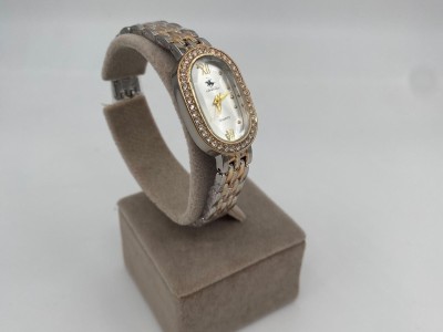 Silver & Gold Oval Crystal Kadın Kol Saati