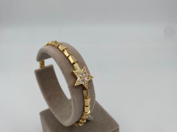 Yıldız Figürlü Gold Taşlı Bileklik