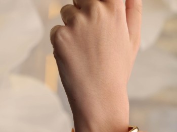 Gold Modern Bypass Tasarım Çelik Kelepçe Bileklik