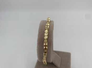 Gold Piramit Desenli Bileklik